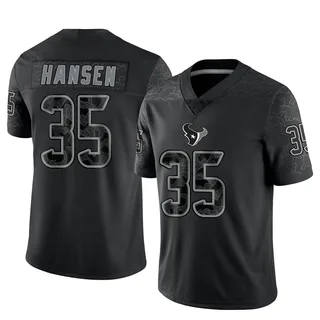 Jake Hansen Houston Texans Men's Limited Reflective Nike Jersey - Black