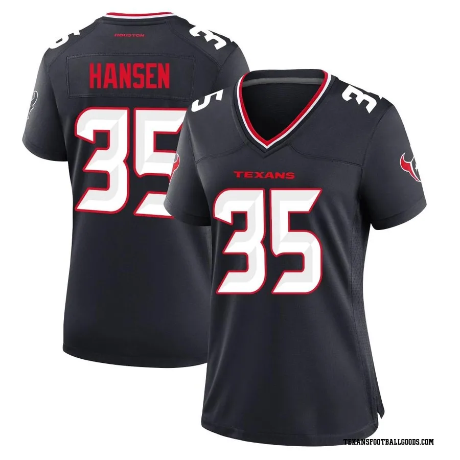 Jake Hansen Houston Texans Women's Game Team Nike Jersey - Navy