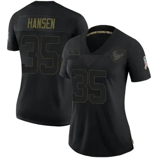 Jake Hansen Houston Texans Women's Limited 2020 Salute To Service Nike Jersey - Black