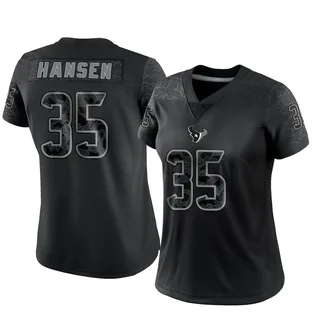 Jake Hansen Houston Texans Women's Limited Reflective Nike Jersey - Black
