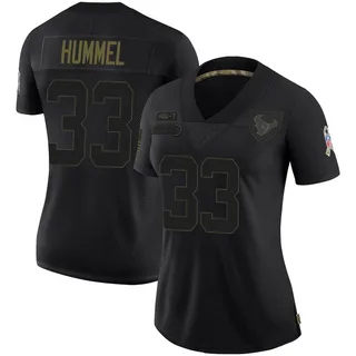 Jake Hummel Houston Texans Women's Limited 2020 Salute To Service Nike Jersey - Black
