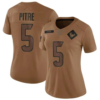 Jalen Pitre Houston Texans Women's Limited 2023 Salute To Service Nike Jersey - Brown