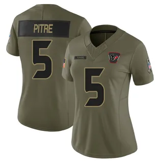 Jalen Pitre Houston Texans Women's Limited 2025 Salute to Service Nike Jersey - Olive