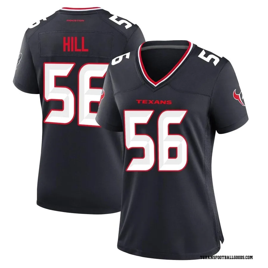 Jamal Hill Houston Texans Women's Game Team Nike Jersey - Navy