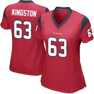 Jarrett Kingston Houston Texans Women's Game Alternate Nike Jersey - Red