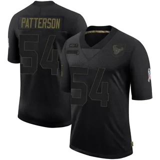 Jarrett Patterson Houston Texans Men's Limited 2020 Salute To Service Nike Jersey - Black