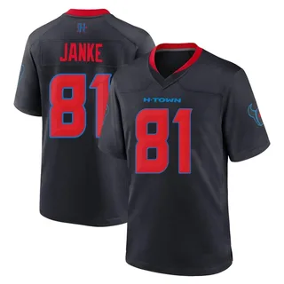 Jaxon Janke Houston Texans Men's Game 2nd Alternate Nike Jersey - Navy
