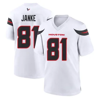 Jaxon Janke Houston Texans Men's Game Nike Jersey - White