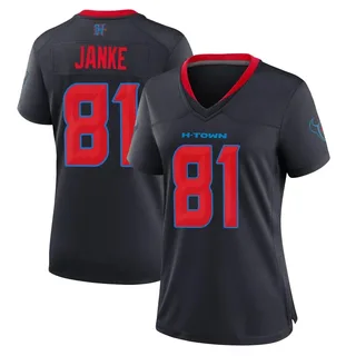 Jaxon Janke Houston Texans Women's Game 2nd Alternate Nike Jersey - Navy