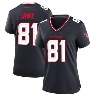 Jaxon Janke Houston Texans Women's Game Team Nike Jersey - Navy