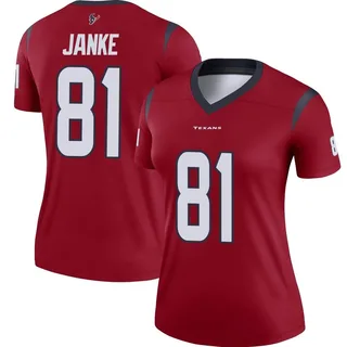 Jaxon Janke Houston Texans Women's Legend Nike Jersey - Red