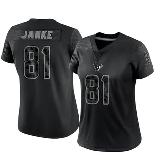 Jaxon Janke Houston Texans Women's Limited Reflective Nike Jersey - Black