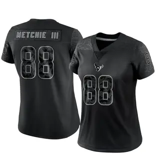 John Metchie III Houston Texans Women's Limited Reflective Nike Jersey - Black