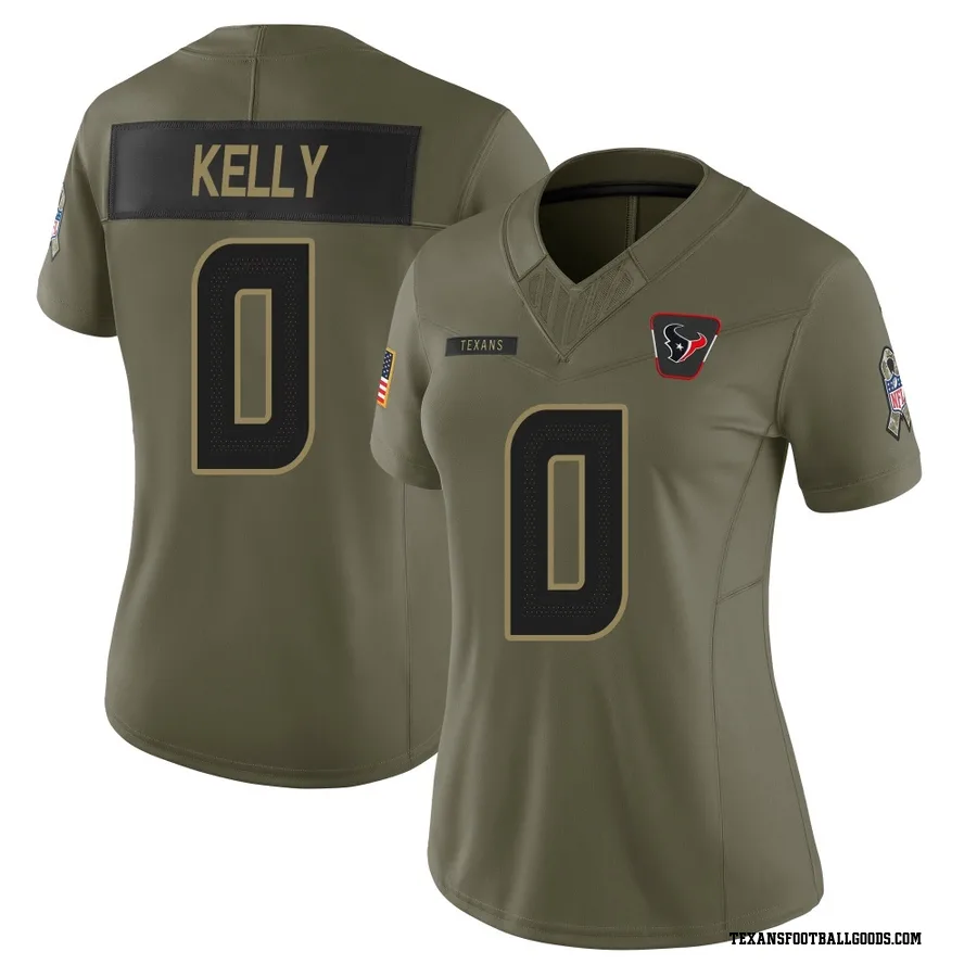 Josh Kelly Houston Texans Women's Limited 2025 Salute to Service Nike Jersey - Olive