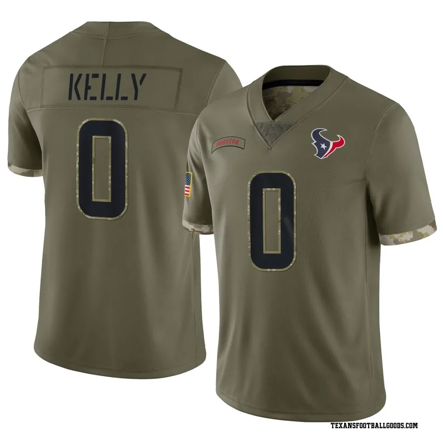 Josh Kelly Houston Texans Youth Limited 2022 Salute To Service Nike Jersey - Olive