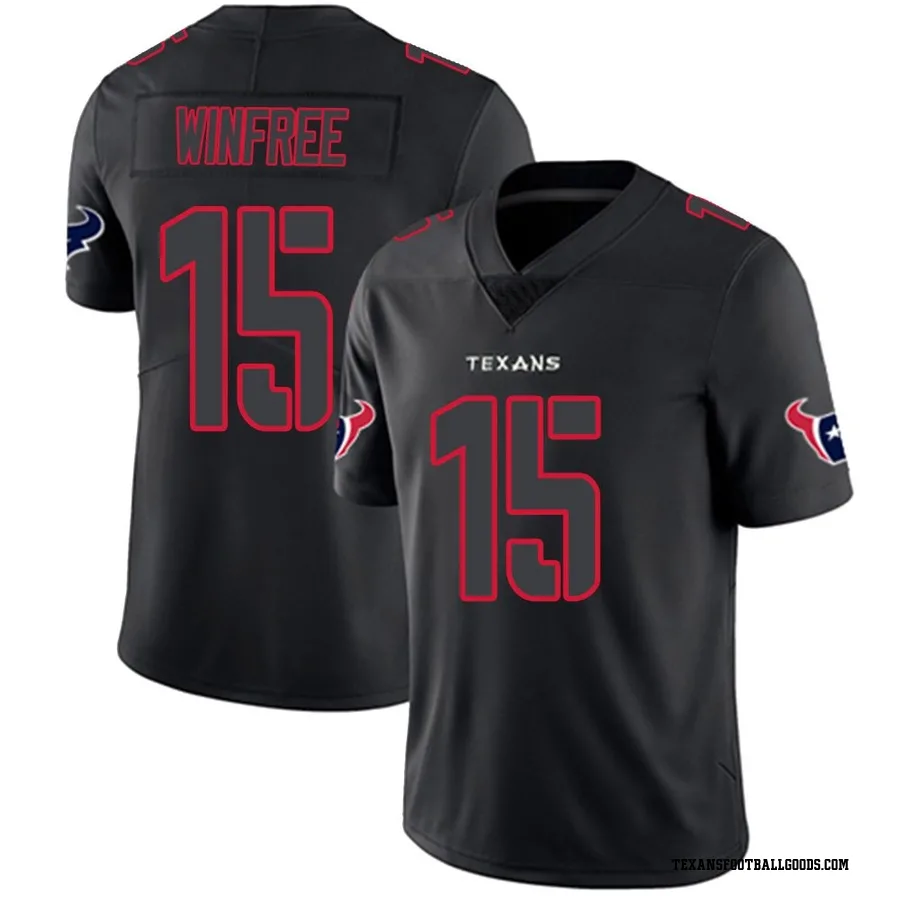 Juwann Winfree Houston Texans Youth Limited Nike Jersey - Black Impact