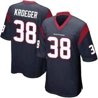 Kai Kroeger Houston Texans Youth Game Team Color Nike Jersey - Navy Blue