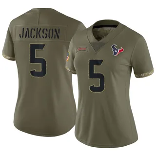 Kearis Jackson Houston Texans Women's Limited 2022 Salute To Service Nike Jersey - Olive