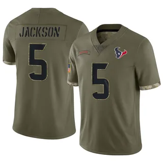 Kearis Jackson Houston Texans Youth Limited 2022 Salute To Service Nike Jersey - Olive