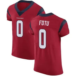 Leki Fotu Houston Texans Men's Elite Alternate Vapor Untouchable Nike Jersey - Red