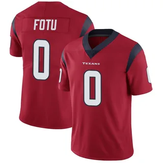 Leki Fotu Houston Texans Men's Limited Alternate Vapor Untouchable Nike Jersey - Red