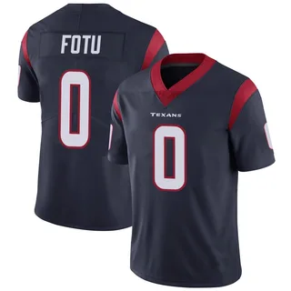 Leki Fotu Houston Texans Men's Limited Team Color Vapor Untouchable Nike Jersey - Navy Blue