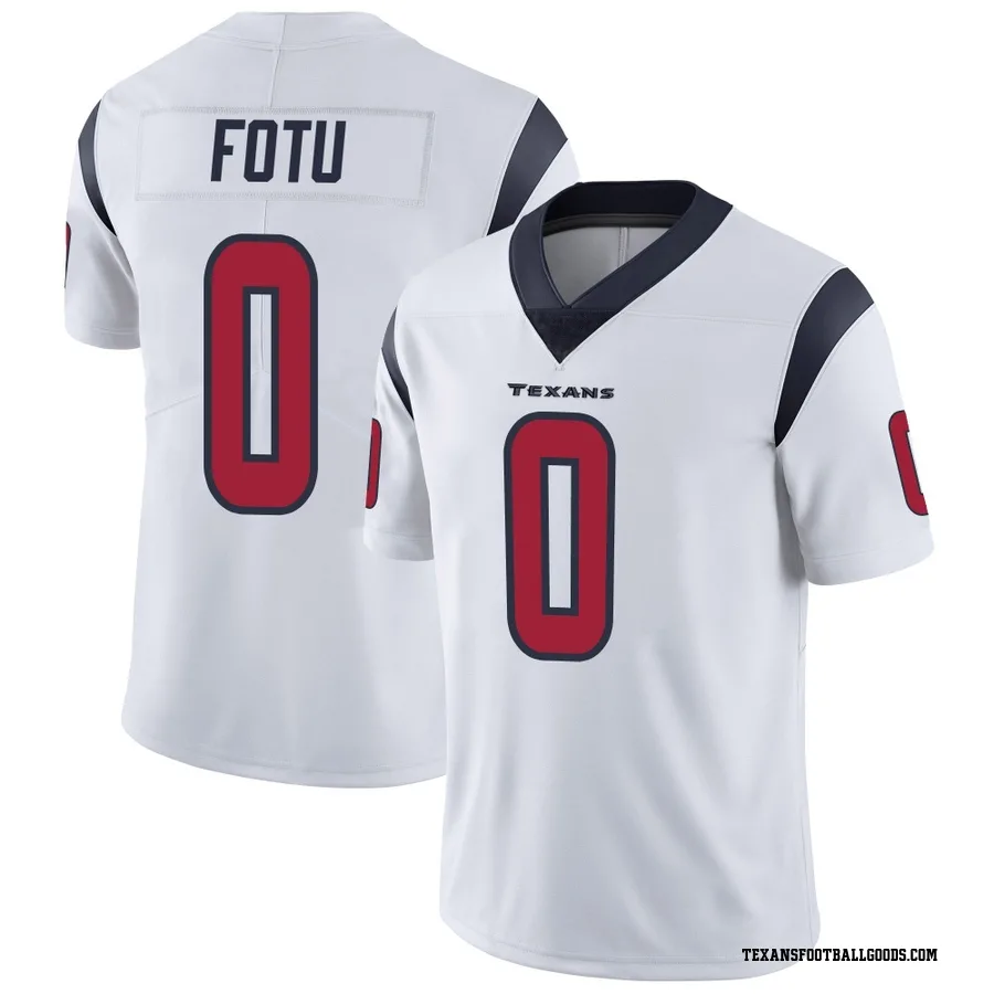 Leki Fotu Houston Texans Men's Limited Vapor Untouchable Nike Jersey - White