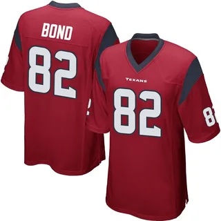 Lewis Bond Houston Texans Men's Game Alternate Nike Jersey - Red