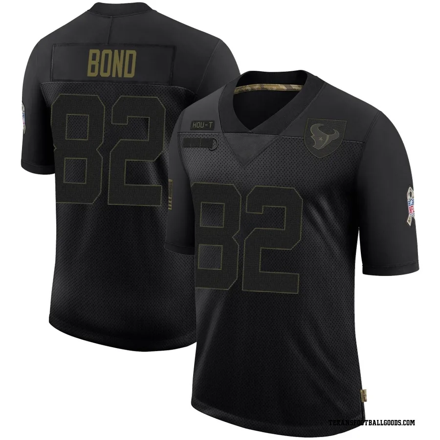 Lewis Bond Houston Texans Men's Limited 2020 Salute To Service Nike Jersey - Black
