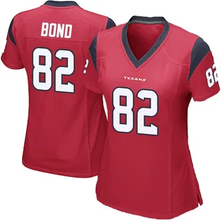 Lewis Bond Houston Texans Women's Game Alternate Nike Jersey - Red