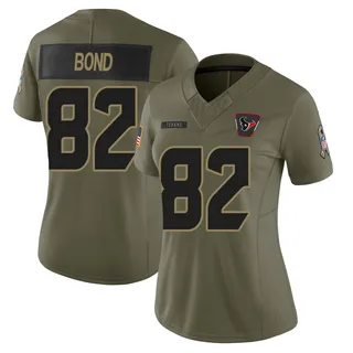 Lewis Bond Houston Texans Women's Limited 2025 Salute to Service Nike Jersey - Olive