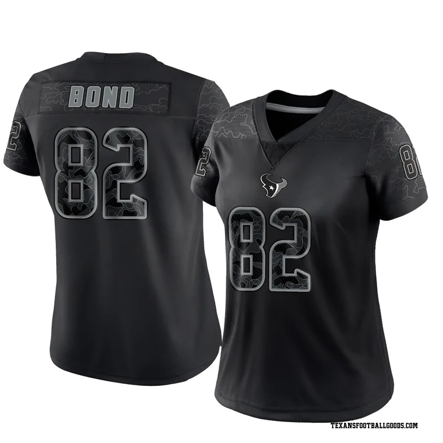 Lewis Bond Houston Texans Women's Limited Reflective Nike Jersey - Black