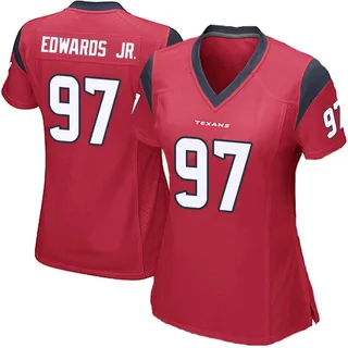 Mario Edwards Jr. Houston Texans Women's Game Alternate Nike Jersey - Red