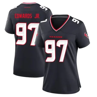 Mario Edwards Jr. Houston Texans Women's Game Team Nike Jersey - Navy
