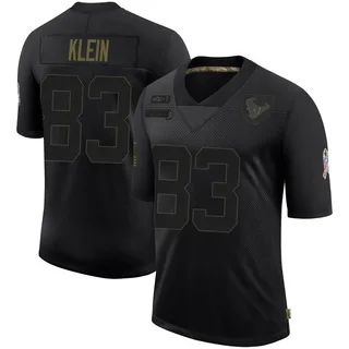 Marlin Klein Houston Texans Youth Limited 2020 Salute To Service Nike Jersey - Black