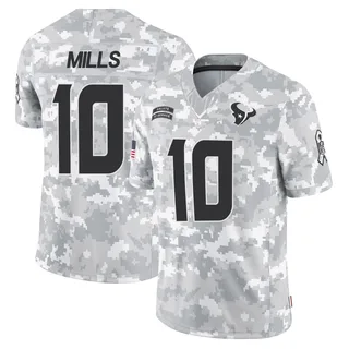 Men's Davis Mills Houston Texans Men's Limited Arctic Camo 2024 Salute to Service Nike Jersey