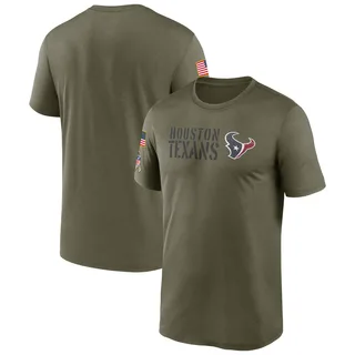Men's Houston Texans Olive 2022 Salute to Service Legend Team T-Shirt