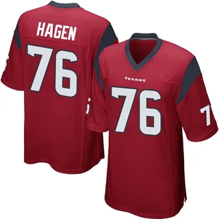 Sam Hagen Houston Texans Men's Game Alternate Nike Jersey - Red