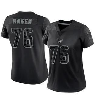 Sam Hagen Houston Texans Women's Limited Reflective Nike Jersey - Black