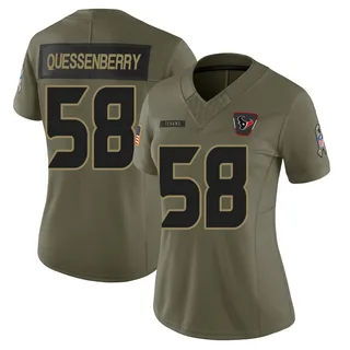 Scott Quessenberry Houston Texans Women's Limited 2025 Salute to Service Nike Jersey - Olive