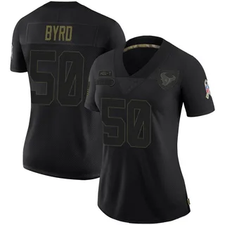Solomon Byrd Houston Texans Women's Limited 2020 Salute To Service Nike Jersey - Black
