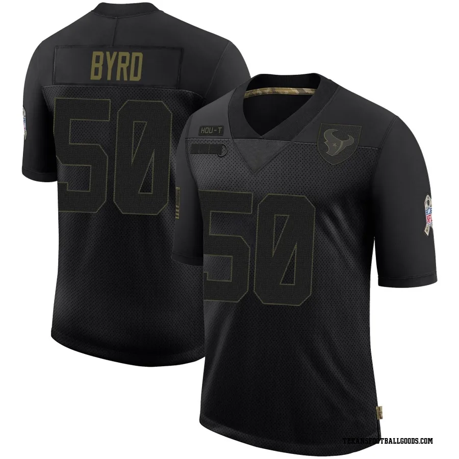 Solomon Byrd Houston Texans Youth Limited 2020 Salute To Service Nike Jersey - Black