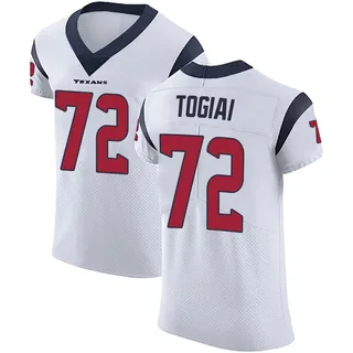 Tommy Togiai Houston Texans Men's Elite Vapor Untouchable Nike Jersey - White