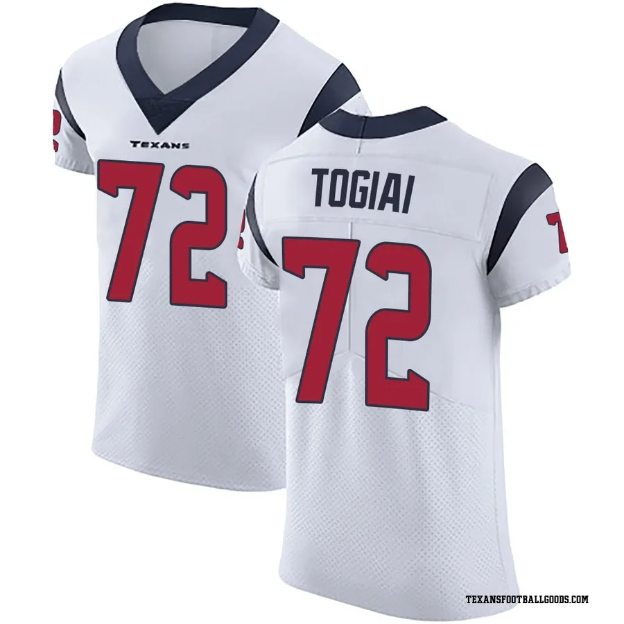Tommy Togiai Houston Texans Men's Elite Vapor Untouchable Nike Jersey - White