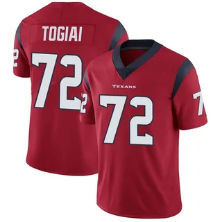 Tommy Togiai Houston Texans Men's Limited Alternate Vapor Untouchable Nike Jersey - Red
