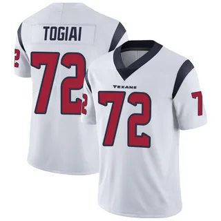 Tommy Togiai Houston Texans Men's Limited Vapor Untouchable Nike Jersey - White