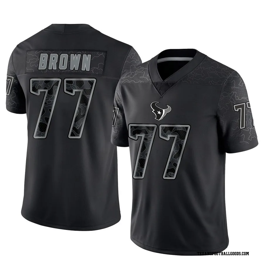 Trent Brown Houston Texans Men's Limited Reflective Nike Jersey - Black