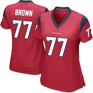 Trent Brown Houston Texans Women's Game Alternate Nike Jersey - Red