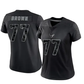 Trent Brown Houston Texans Women's Limited Reflective Nike Jersey - Black