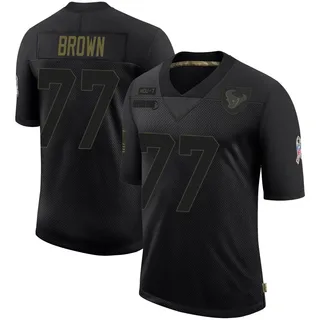 Trent Brown Houston Texans Youth Limited 2020 Salute To Service Nike Jersey - Black